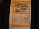 Titre De 25 Actions " The Russian General Oil Corporation " 1922 Reste Des Coupons - Pétrole