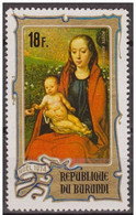 Burundi 1974 Scott C213 Sello º Navidad Christmas Noel Madonna & Child De Hans Memling 18F Correo Aereo Burundi Stamps - Neufs