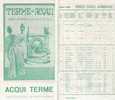 B0716 - PIANTA TURISTICA - ALESSANDRIA - AQUI TERME 1969/PREZZI HOTELS/ALBERGHI - Mapas Topográficas