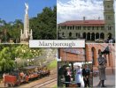 Queensland - City Of Maryborough - War Memorial, Mary Poopins Stadue & Festival, Post Office, Train - Otros & Sin Clasificación