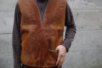 GILET De BERGER VINTAGE PAYSAN Poil Et CUIR PEAU  DE CHAMOIS  Pour TRANSHUMANCE / Origine Régionale - 1940-1970 ...