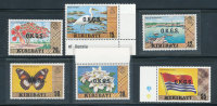 KIRIBATI 1981 OFFICALS ON WMKD PAPER SC# O6A/15A ALL VF MNH WITH NUMBERS PENCYLLED ON THE GUM - Kiribati (1979-...)