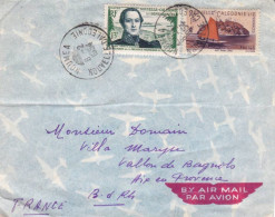 NOUVELLE CALEDONIE - 1954 - ENVELOPPE Par AVION De NOUMEA Pour AIX En PROVENCE - Cartas & Documentos