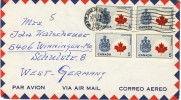 1966 Canada FUTURE Teriffic Cover With Maple Leaf Block Of 4 CANCELLED 9961 Instead Of 1961 - Cartas & Documentos