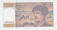 France 20 Francs 1993 AUNC+ CRISP Pre-Euro Banknote P 151g 151 G - 20 F 1980-1997 ''Debussy''