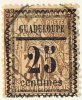 1889  Sucharge  Type IV Guadeloupe  25 Centimes Sur 30 C  Type Alphée Dubois Yv 8  Oblitéré - Used Stamps