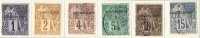 1891  Sucharge  Sur Type Alphée Dubois   I C à 15 C  Yv 14-19   * Et Oblitérés - Used Stamps