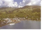 THAITI VILLE ET PORT DE PAPEETE ,COLORISEE,VUE AERIENNE  REF 26350 - Tahiti