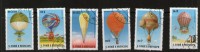 SAO-TOME SAINT-THOMAS 1979 BALLONS  YVERT N°584/89 OBLITERES - Fesselballons