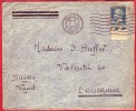 Timbre Avec Bandelette Bas De Feuille Seul Sur Lettre, Pasteur N° 181, De Paris Pour Lausanne, Suisse - Covers & Documents