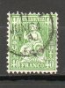 SUISSE 40c Vert 1862 N°39 - Used Stamps