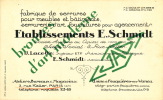 PARIS - XIème Arrondissement - Ets E. SCHMIDT - Serrurerie D'art  - Carte Pub 13,5x8,5cm - Usine à FEUQUIERES EN VIMEU - Paris (11)