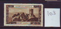 FRANCE. TIMBRE. CINDERELLA. VIGNETTE. BELLE FRANCE. PARIS........SAINT ULRICH - Tourism (Labels)