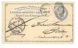 1828 USA CARD INTERO POSTALE Postal-stationary To Germany - ...-1900