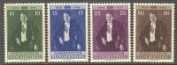 Liechtenstein 1956 Franz Josf II Set Of 4 MH See Scans! Brown Spots ! - Used Stamps