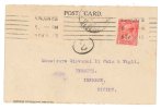 1866 ENGLAND CARD PERFIN 1913 - Perfin
