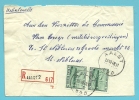 726 Op Brief Aangetekend Met Stempel AALST 2D - Covers & Documents