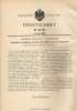 Original Patentschrift - H. Brauner In Jägerndorf / Krnov I. Schlesien , 1900 , Regler Für Dampfkessel !!! - Machines