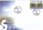 STORK, 2009, COVER FDC, ROMANIA - Cigognes & échassiers