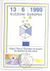 57910)cartolina Illustratoria Elezioni Parlamento Europeo Con Un Valore + Annullo - Events