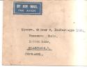 57937)lettera Aerea Indiana Con Un Valore + Annullo - Airmail