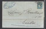 FRANCE 1871 N° 45 Obl. S/Lettre Entiére GC 2659 C à D Nimes - 1870 Bordeaux Printing