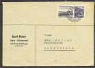 LIECHTENSTEIN, EXTREMELY RARE MIXED FRANKING, TWO DIFFERENT 10 CENTIMES STAMPS  ON COVER! - Covers & Documents