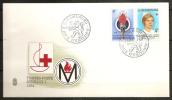 Luxembourg 1974 N° 826 + 827 O FDC, Premier Jour, Croix-Rouge, Santé, Caducé, Princesse Marie-Astrid, Présidente - Covers & Documents