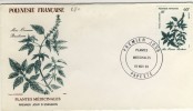 FDC TAHITI PAPEETE 1986  PLANTES MEDICINALES  #  BASILIC # BOTANIQUE - FDC