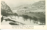 UNITED KINGDOM-ENGLAND;LONGDENDA LE VALLEY IN WINTER;VIEW FROM THE GLOSSOP TOWOODHEAD ROAD-CIRCULATED-1950 - Derbyshire