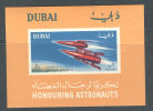 Dubai  1964 Air. "Honouring Astronauts"  Miniature Sheet   *  MLH - Dubai