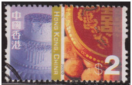 Hong Kong China 2002 Scott 1005 Sello º Cultural Diversity Pasteles De Boda Europeos Y Chinos Michel 1062 Yvert 1034 - Used Stamps