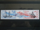 France, TAAF - 1989 - Mi.Nr.252-53 - MNH** - Ships - Strip Of Three - Nuevos