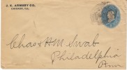#U295 1-cent 1894 US Postal Stationery Entire Envelope - ...-1900