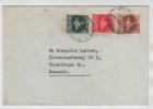 India Cover Sent Tto Denmark 1957 With MAP On The Stamps - Briefe U. Dokumente