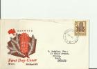 AUSTRALIA YEAR 1960- FDC NEW STAMP ISSUE BAKSIA FLOWER FLOWN TO U.KINGDOM  W/1 STAMP OF2'5 PENCE  REF 7/AU - Lettres & Documents