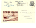 Publibel Obl. N° 1588 (Ostende-Douvres, Bateau, Autos,train)  Obl: LIEGE   18/04/1959 - Werbepostkarten