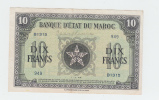 Morocco 10 Francs 1944 AXF CRISP WWII Banknote P 25 - Marruecos