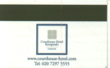 Clef D`hotel Room Key Keycard Chiave Di Albergo Tarjeta Hotel Hotelkarte  COURTHOUSE KEMPINSKI LONDON - Hotelsleutels