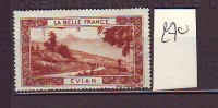 FRANCE. TIMBRE. CINDERELLA. VIGNETTE. BELLE FRANCE. PARIS.............EVIAN - Tourisme (Vignettes)