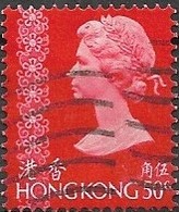 HONG KONG 1973 Queen Elizabeth - 50c Red FU - Usati
