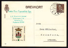 Denmark Postal Stationery Ganzsache Entier NYKØBING S. 1955 To Sweden ESPERANTO Kongress Label (2 Scans) - Enteros Postales