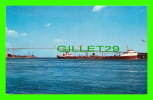 PORT HURON, MI - THE BLUE WATER BRIDGE - PLASTICHROME - ANIMATED SHIP CANADA STEAMSHIP LINES - - Autres & Non Classés