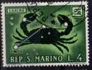 PIA - SMA - 1970 : Segni Dello Zodiaco : Cancro - (SAS  797) - Used Stamps