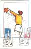 57951)cartolina Illustratoria Manifestazione Campionati Mondiali Di Pallavolo Maschile Con 2 Valori + Annullo - Demonstrations
