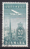 Denmark 1934 Mi. 219     20 Øre Airmail Arienne Flugpostmarke Flugzeug Fokker VII A über Kopenhagen - Luftpost