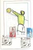 57963)cartolina Illustratoria Manifestazione Campionati Mondiali Di Pallavolo Maschile Con 2 Valori + Annullo - Demonstrations
