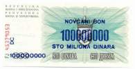 BOSNIA , 100 000 000 / 100 DINARA 10.11.1993. P-37, UNC - Bosnien-Herzegowina