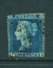 GREAT BRITAIN  -  1854  Two Pence Blue  Used  (Faults As Scan) - Oblitérés