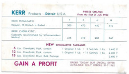 Buvard Kerr Products Detroit Usa - K